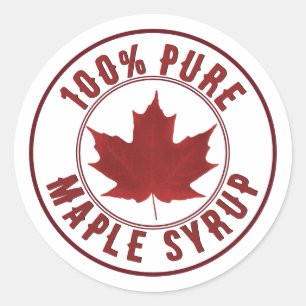 Xarope de mapeamento puro com adesivo de produto d