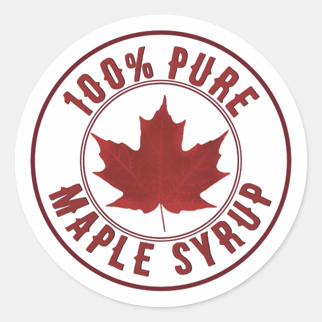 Xarope de mapeamento puro com adesivo de produto d (Frente)