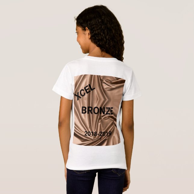Xcel Bronze Girls Gymnastics T-Shirt Personalizado (Parte Traseira Completa)