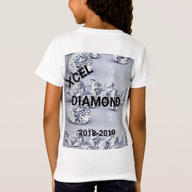 Xcel Diamond Girls Gymnastics Personalizou T-Shirt (Verso)