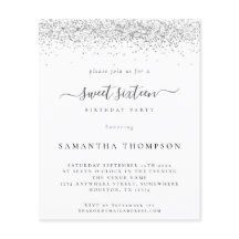 Xelim de Prata do Orçamento Doce 16 Convite