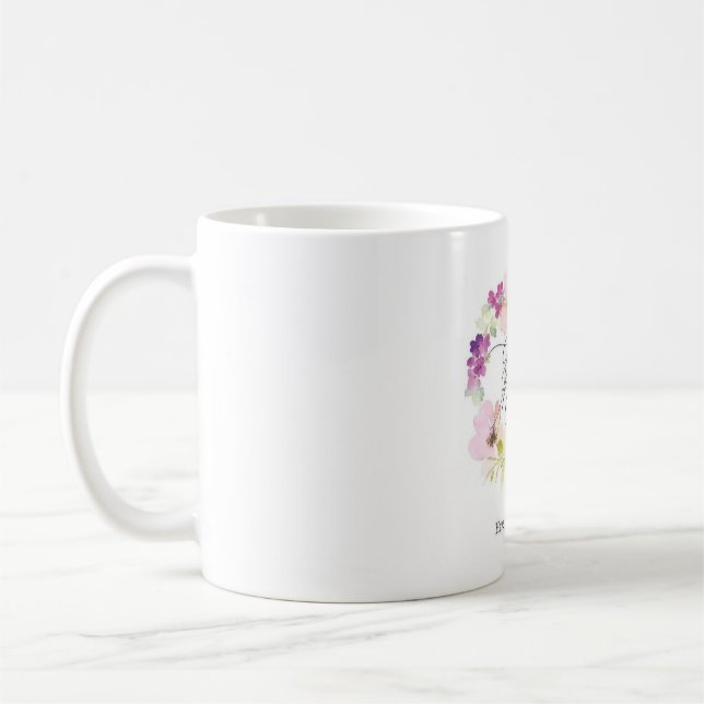 xícara com design de flor 🌺 (Esquerda)
