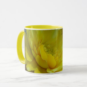 Xícara de Abóbora Amarelo de Petais Flores
