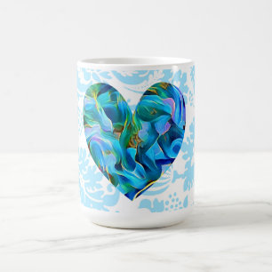 Xícara de Abstrato azul-Aqua