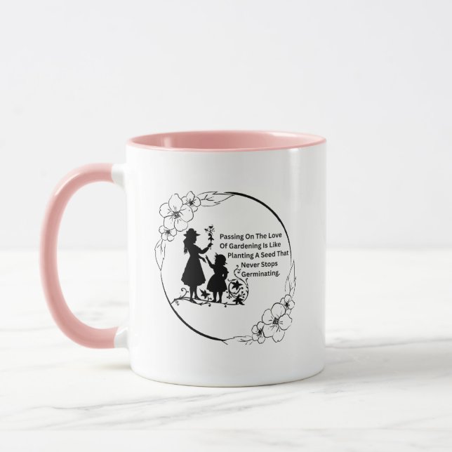 Xícara de café "Amor pela jardinagem" (Esquerda)