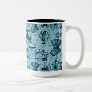Xícara de café Blue Steampunk