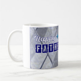 Xícara de café branco do Pai de Dia de os pais fel