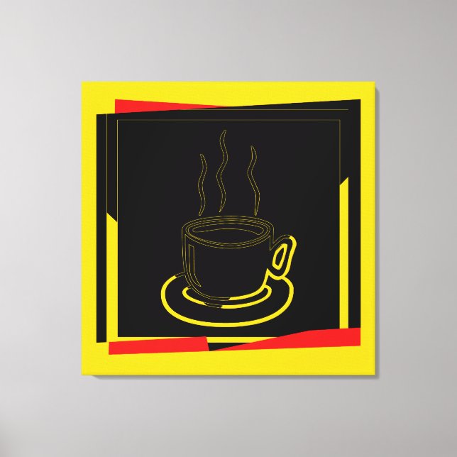 Xícara de café Canvas Vintage (Frente)