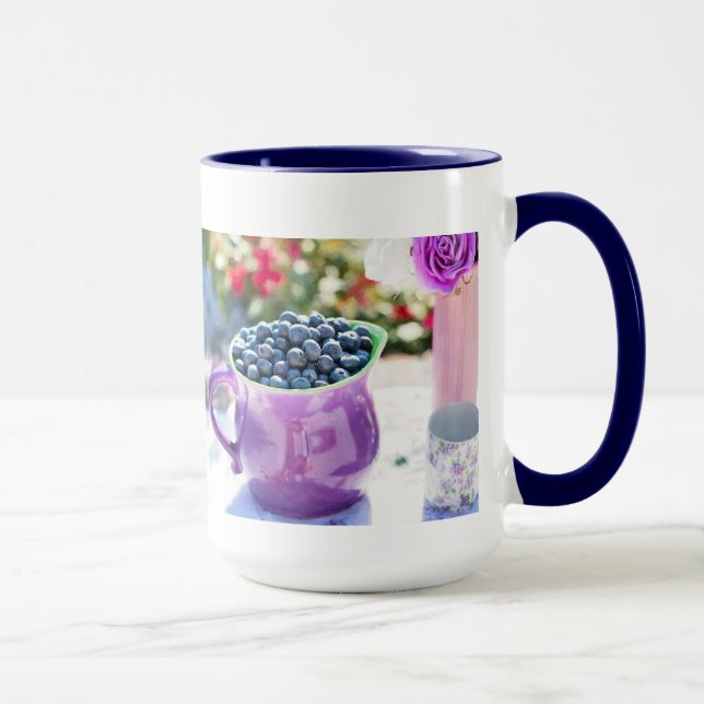 Xícara de Café Cena Roxa Bonita Mirtilo (Direita)