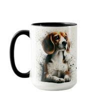 Xícara de café com beagle