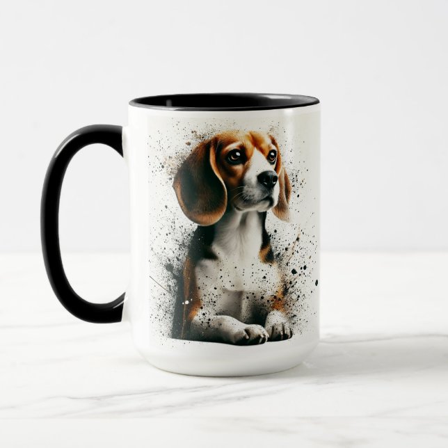 Xícara de café com beagle (Esquerda)