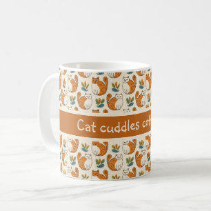 Xícara de Café com Carinho de Gato em Estilo de Ar