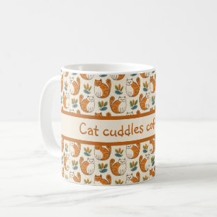 Xícara de Café com Carinho de Gato em Estilo de Ar