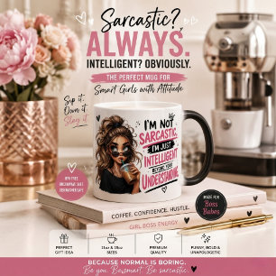 Xícara de café com citação engraçada e sarcástica 