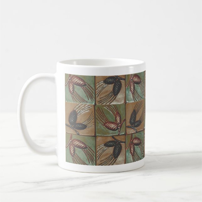 Xícara de café com Design de azulejo Pinecone (Esquerda)