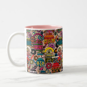 Xícara de café com dois tons