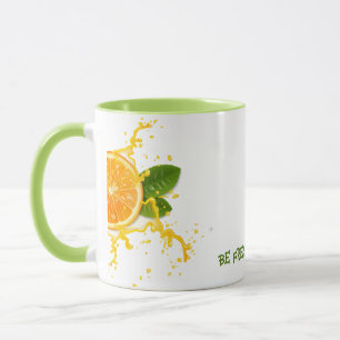 Xícara de café com Fruta laranja