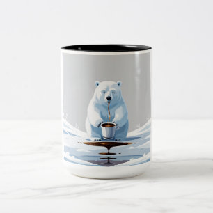 Xícara de café com urso polar