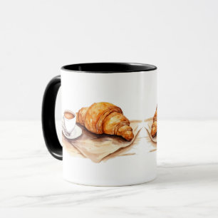 Xícara de café croissant