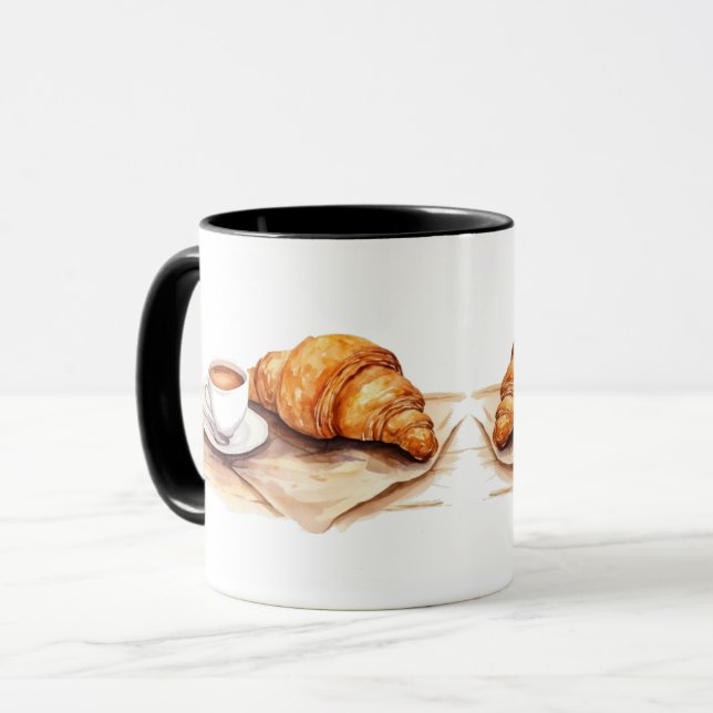 Xícara de café croissant (Frente Esquerda)