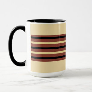 Xícara de café de café com faixa branca e preta