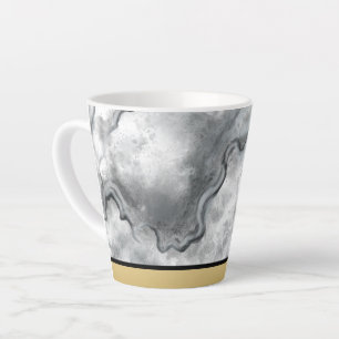 Xícara de café de mármore preto sofisticada