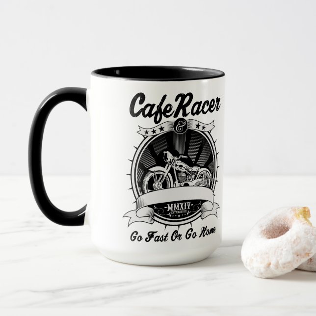 Xícara de Café de Moto (Com Donut)