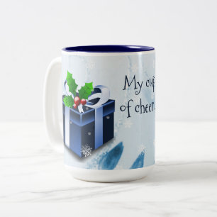 Xícara de café de Natal Azul
