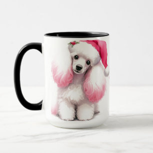 Xícara de café de Natal cor-de-rosa