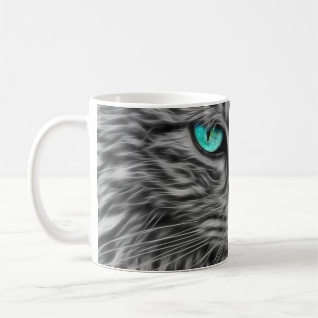 Xícara De Café De Pet Mug De Gato De Olho Azul (Esquerda)