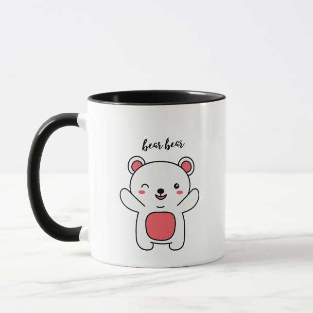Xícara de Café do Urso Fofo (Esquerda)
