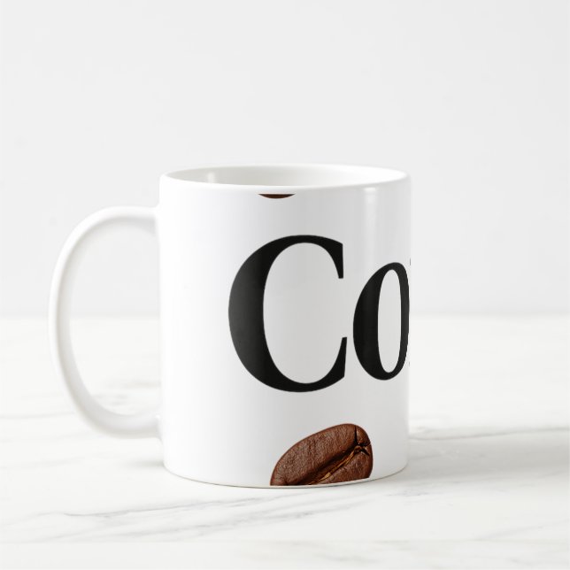 Xícara de café Elegante com texto "Café" - Gi Perf (Esquerda)