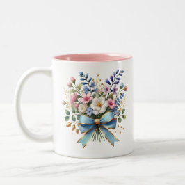 Xícara de Café Flor Elegante Presente para Ela
