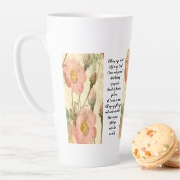 Xícara de Café Floral Encha MeuCopo, Senhor  Escri