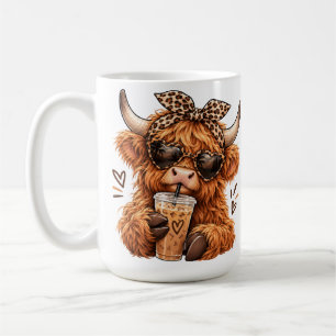 Xícara de Café Gelado com Estampa de Leopardo de V