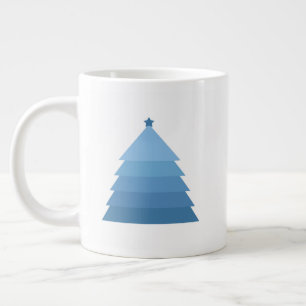 Xícara de café gigante da árvore de Natal azul