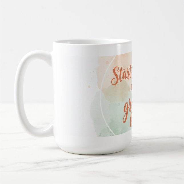 Xícara de Café Inspirador Coração Grato (Esquerda)