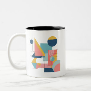 Xícara de Café Minimalista Moderna com Formas Colo