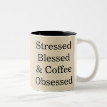 Xícara de café obcecada e abençoada