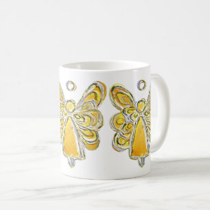 Xícara de café personalizada do Angel Anjo Amarelo