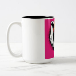 Xícara de café preto e laranja