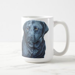 Xícara de café preto Xícara de cachorro azul