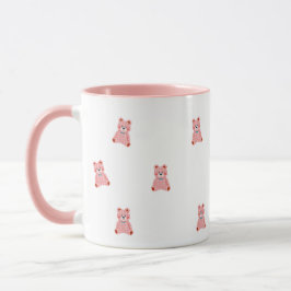 Xícara de Café Rosa Fofo Feminino