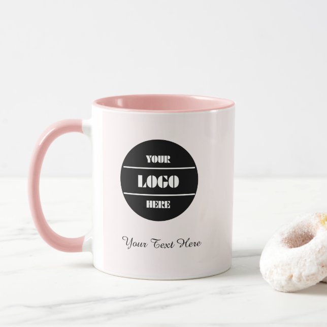 Xícara de café rosa - Presente personalizado (Com Donut)
