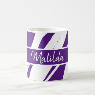 Xícara de café roxa-do-café, com Mug, Monogramada