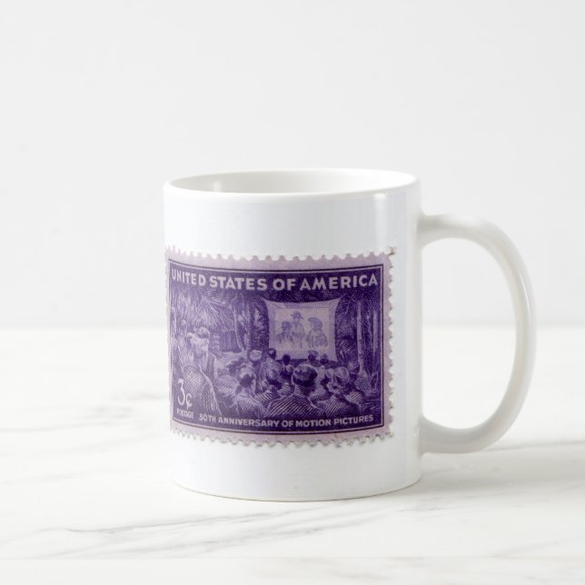 Xícara de Café Selo Postal Antigo (Direita)