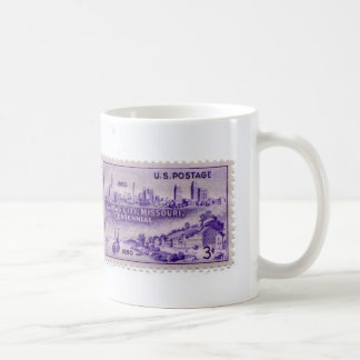 Xícara de Café Selo Postal Vintage