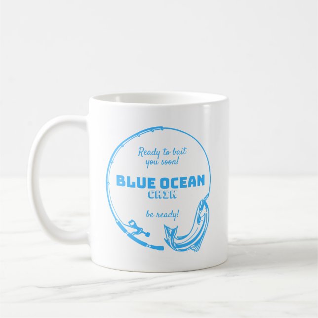 Xícara de Café Tema Mar Azul (Esquerda)