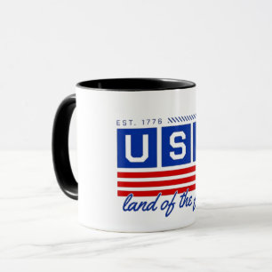 Xícara de Café Turística com Bandeira Americana Cl