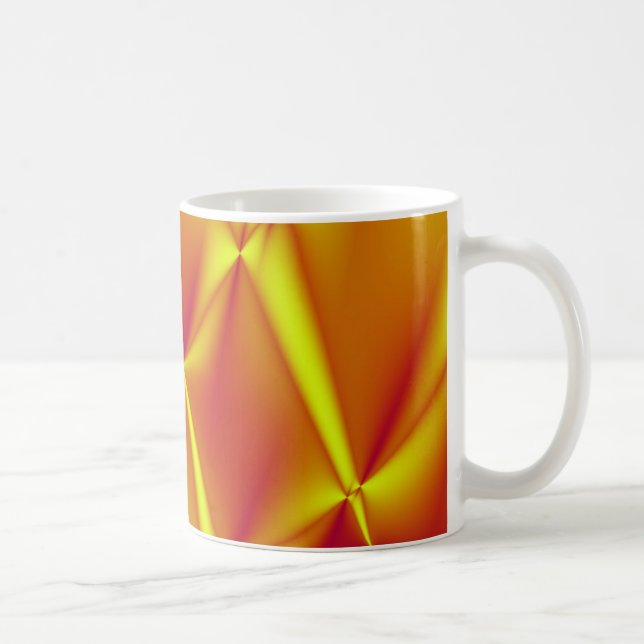 Xícara de café verde amarelo-claro e laranja (Direita)